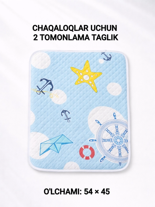 Chaqaloqlar uchun suv o'tkazmaydigan taglik, klyonka, ko'p martalik tagliklar, 54x45 sm