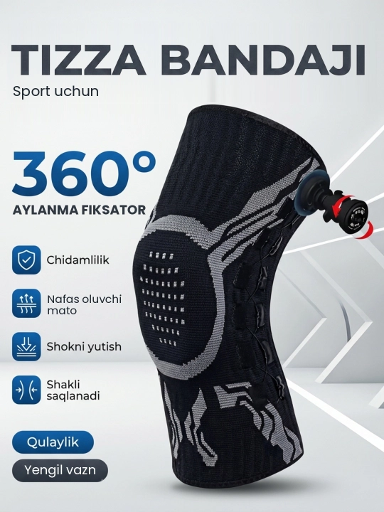 Sport va fitnes uchun kompression nakolennik, tizza bandaji