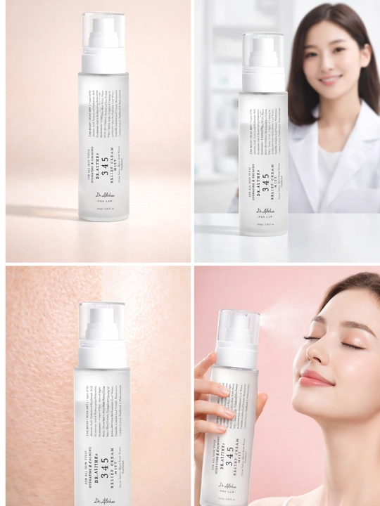 Кремовый спрей мист для лица 345 Relief Cream mist, рис и пантенол, успокаивающий