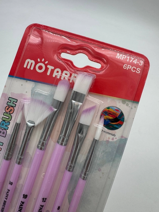 6ta Kistlar universal sintetik moyqalam brush akvarel akril gush kraska boyoq maktab uchun