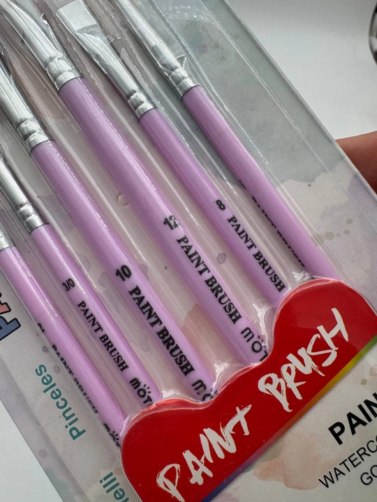 6ta Kistlar universal sintetik moyqalam brush akvarel akril gush kraska boyoq maktab uchun