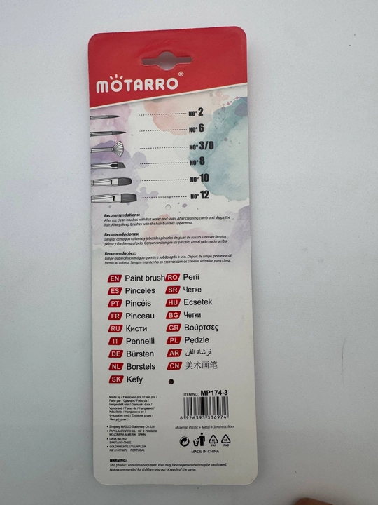 6ta Kistlar universal sintetik moyqalam brush akvarel akril gush kraska boyoq maktab uchun