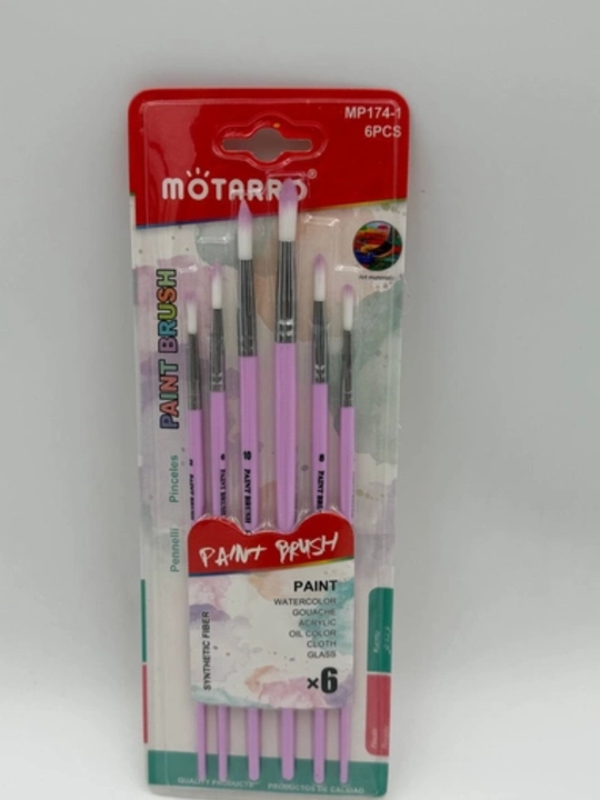6ta Kistlar universal sintetik moyqalam brush akvarel akril gush kraska boyoq maktab uchun