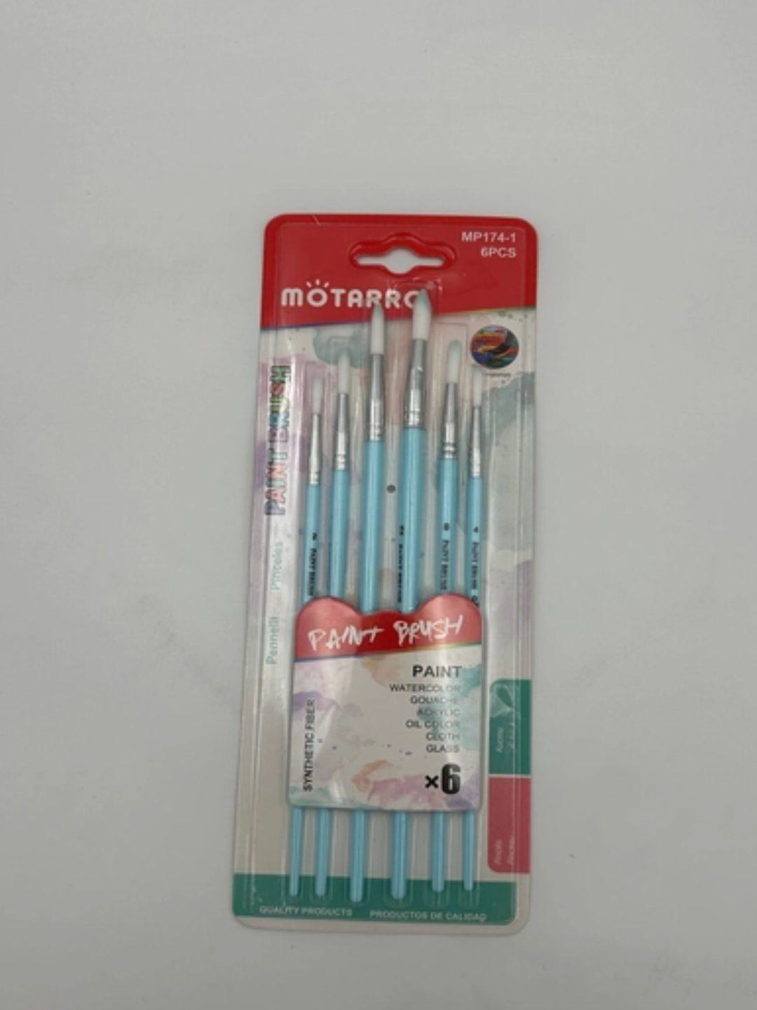 6ta Kistlar universal sintetik moyqalam brush akvarel akril gush kraska boyoq maktab uchun