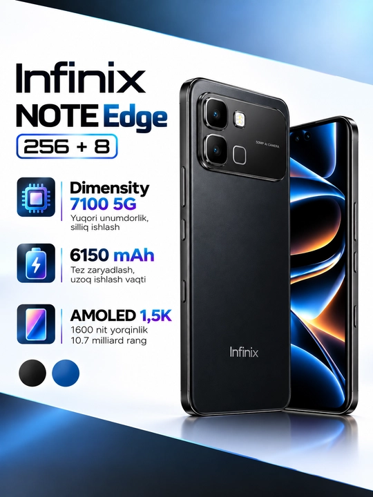 Smartfon Infinix NOTE Edge 5G, 6500 mAh, 8+8/256GB 45W, AMOLED - 