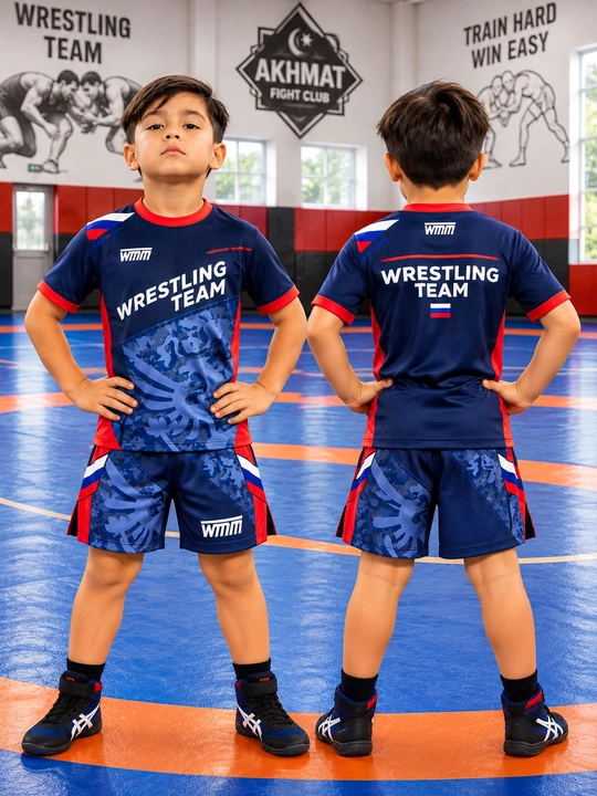 O‘g‘il bolalar uchun boks sport kiyimi — futbolka va shorti to‘plami - 