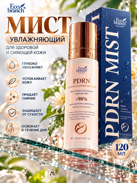 Увлажняющий мист для лица Eco Branch PDRN 120 мл - 