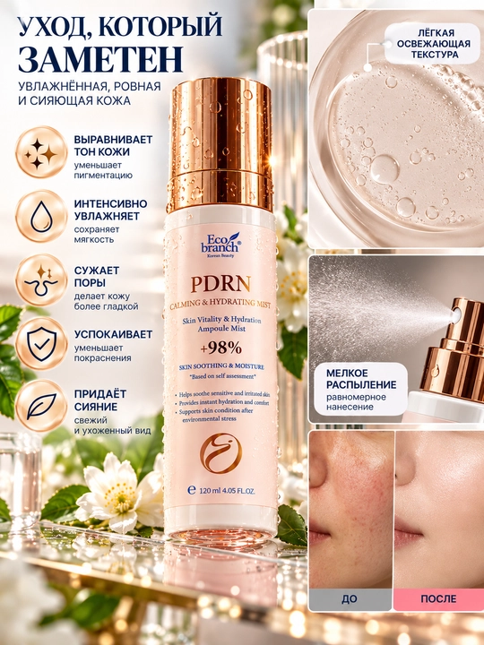 Увлажняющий мист для лица Eco Branch PDRN 120 мл