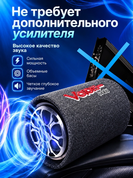 Avtomobillar uchun sambufer kalonka, 10 dyuymli, 300W, 4 Ohm