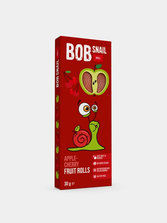 Фруктовая пастила BOB SNAIL roll, Яблоко-Вишня, 30 г