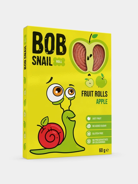 BOB SNAIL roll mevali pastilasi, Olmali, 60 g
