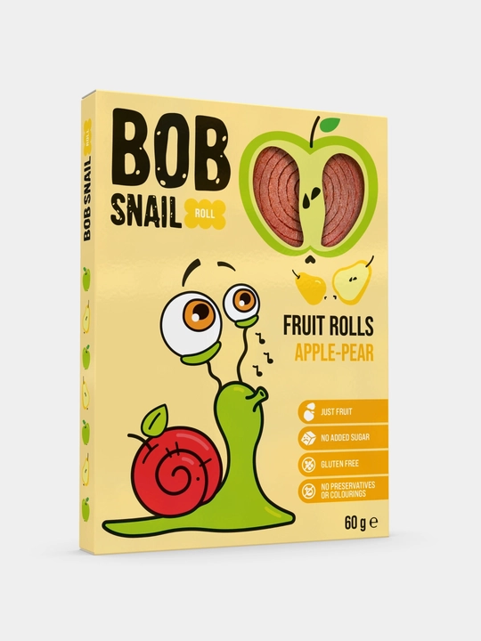 Фруктовая пастила BOB SNAIL roll, Яблоко-Груша, 60 г