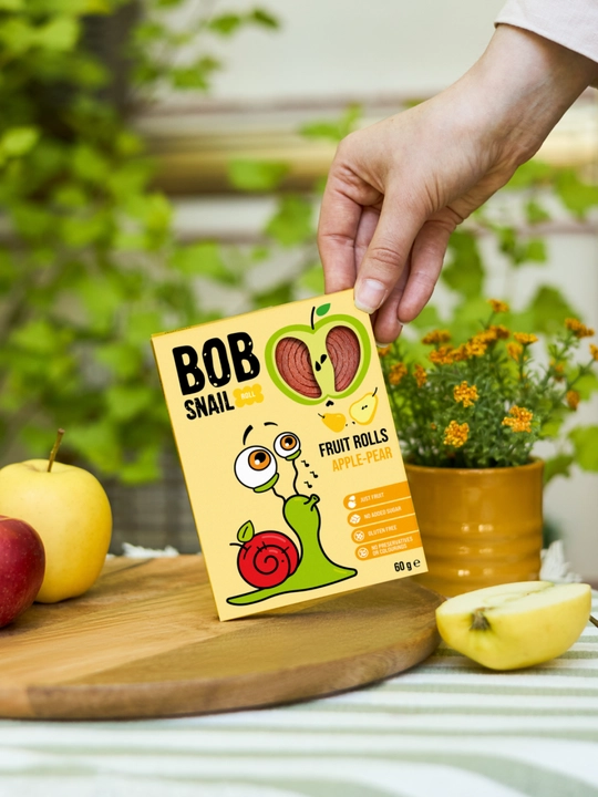 Фруктовая пастила BOB SNAIL roll, Яблоко-Груша, 60 г