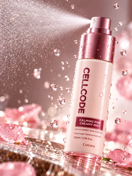 Увлажняющий мист для лица CELLCODE Calming Pink Creamy Mist, 100 мл
