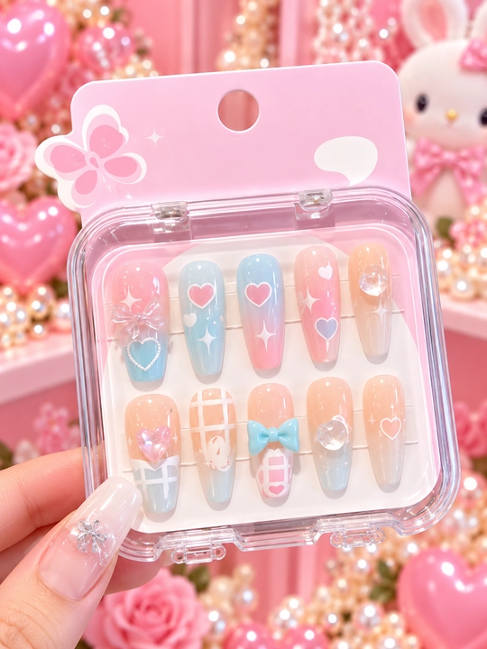 1 yoshdan 10 yoshgacha bo‘lgan qizlar uchun uzun va kalta yasama tirnoqlar
