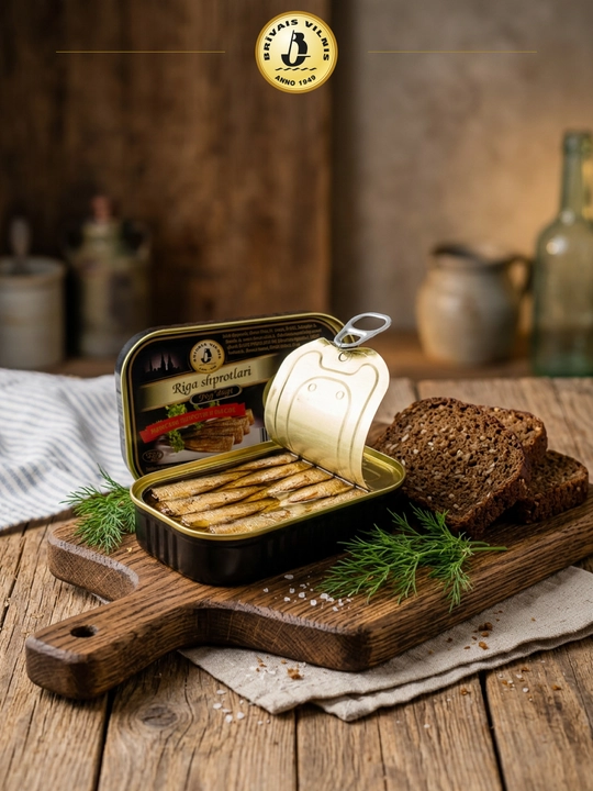 Moydagi Riga shprotlari Brivais Vilnis , 100gr