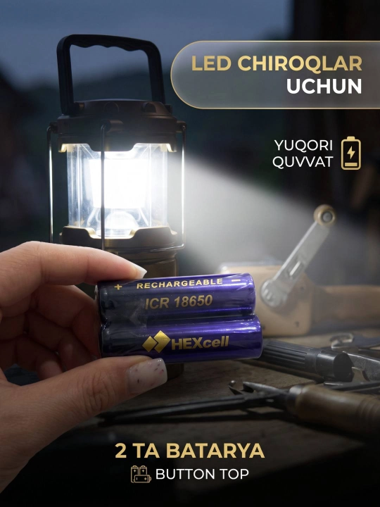 Аккумуляторы GIANT ICR18650 10000mAh 4.2V, Li-ion, 2 шт