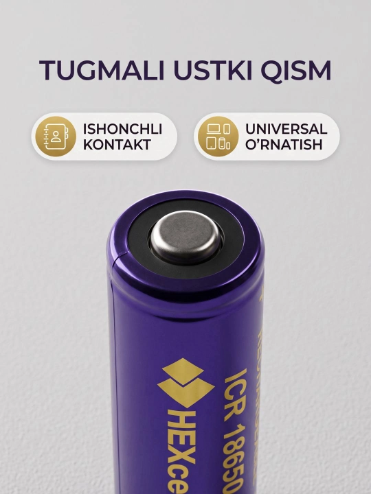 Аккумуляторы GIANT ICR18650 10000mAh 4.2V, Li-ion, 2 шт