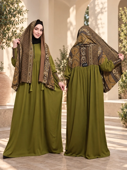 Ayollar uchun uzun erkin bichimli abaya ko‘ylak