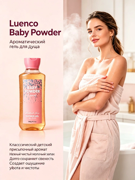 Baby Powder dush geli, bolalar kukuni hidi