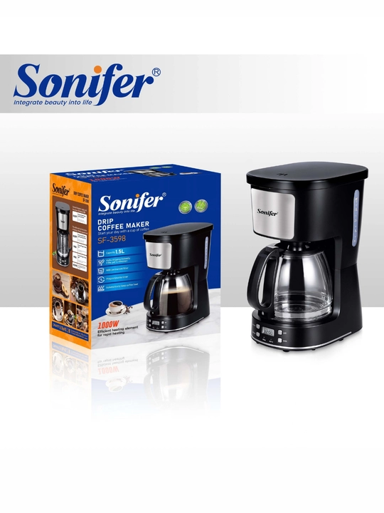 Kofe qaynatgich, Sonifer SF-3598, 1000 Vt, 1,5 L, 12 stakan