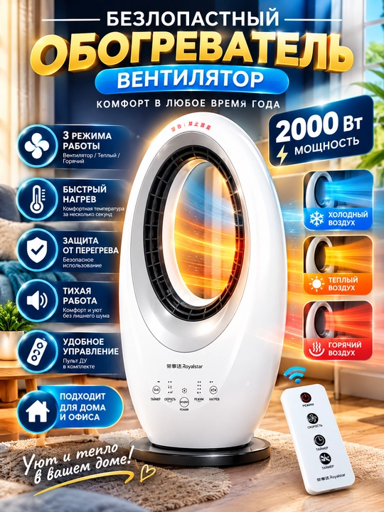 Uy/ofis uchun standart isitgich 220В, 10-25м², past shovqin - 