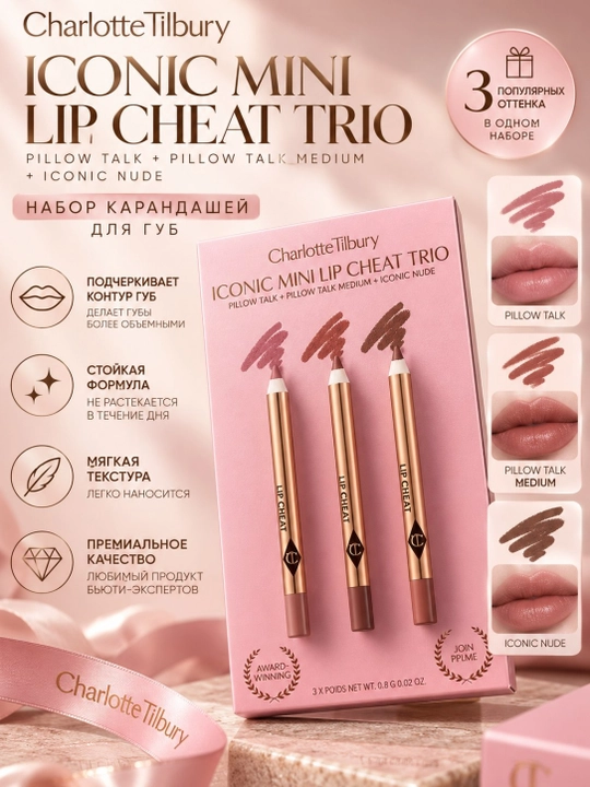 Charlotte Tilbury Iconic Mini Lip Cheat Trio - 