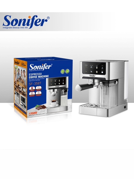Espresso kofe mashinasi, Sonifer SF-3587, 20 bar, sensorli boshqaruv