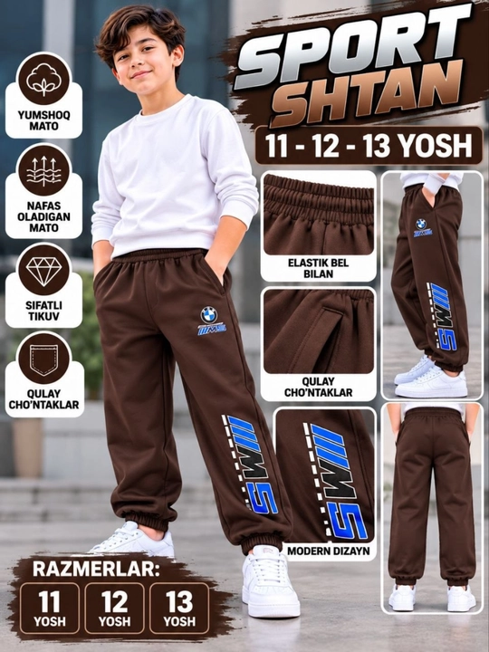 O'g'il bolalar uchun issiq sport shimi (11-13 yosh), nachosli va qulay - 