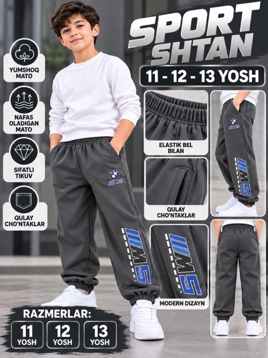 O'g'il bolalar uchun issiq sport shimi (11-13 yosh), nachosli va qulay - 