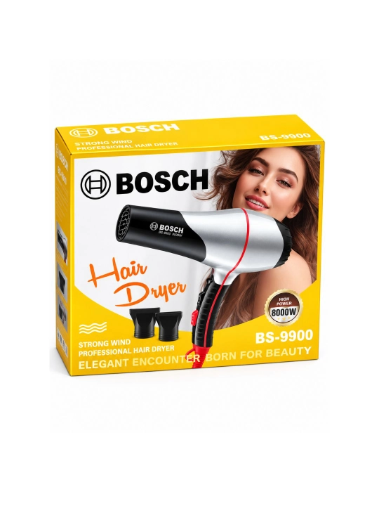 Professional fen soch quritgich BOSCH, quritish va turmaklash uchun, 8000W