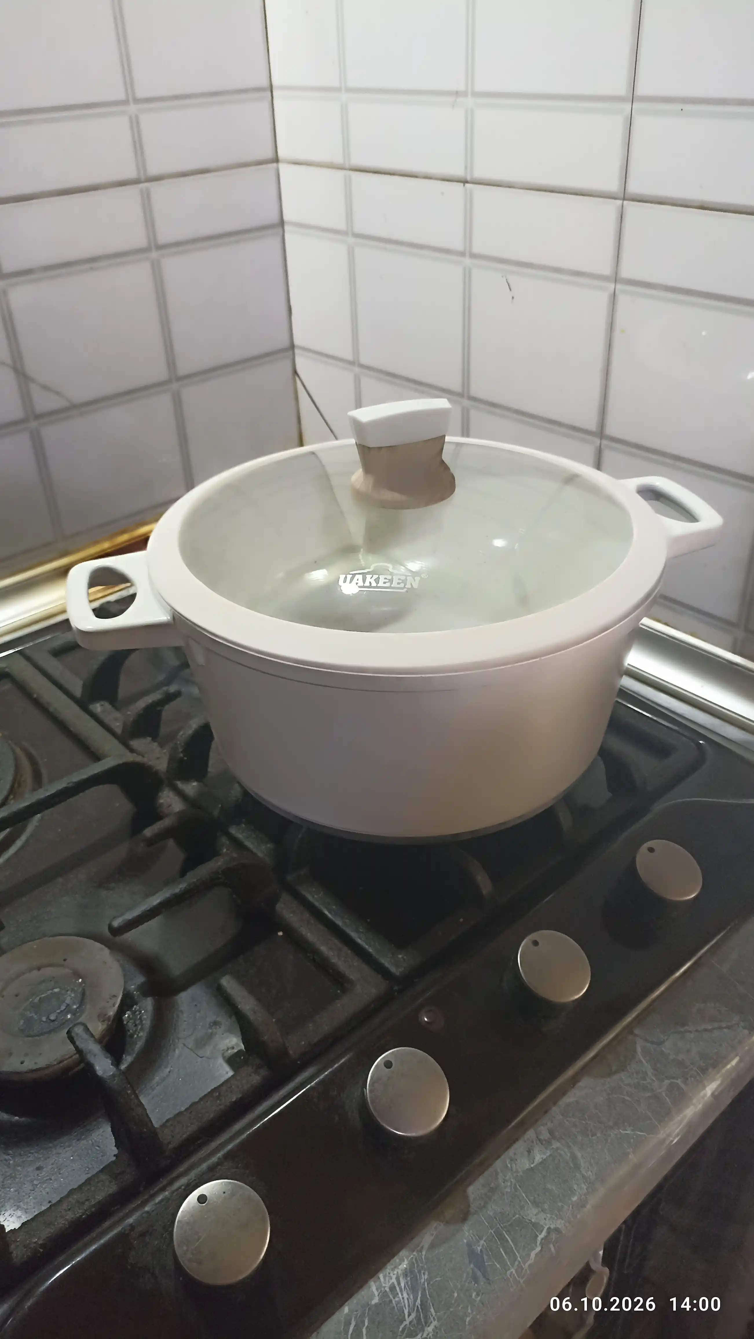 Казан UAKEEN, кастрюля, стеклянная крышка, гранитное антипригарное покрытие, 4,5/5,4/6,5 л