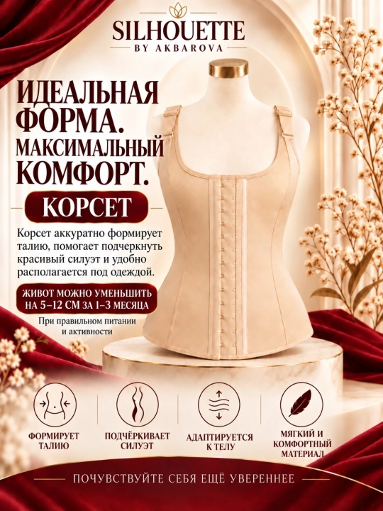 Классический корсет для похудения и моделирования фигуры после родов, Акбарова Хонзода