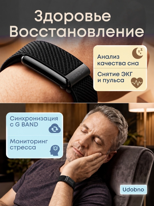 Премиум фитнес-браслет , металлический, с пульсометром, водонепроницаемый аналог Whoop