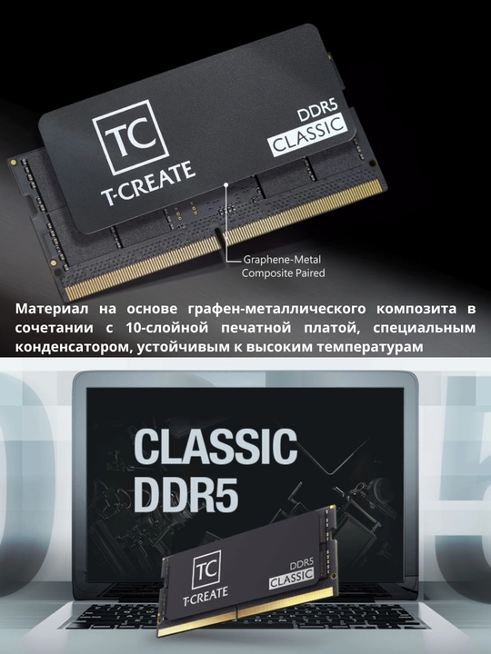 Оперативная память для ноутбука DDR5 T-Create Classic 5600MHz Teamgroup с радиатором