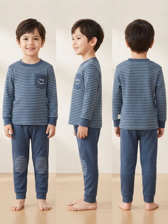 Kashmirdan tikilgan qiz va o‘g‘il bolalar uchun qishki pijama