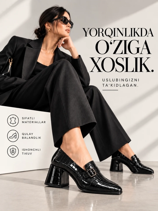 Ayollar uchun zamokli kundalik klassik loferlar - 