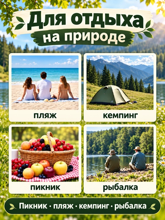 Туристический складной коврик для пляжа, пикника и отдыха на природе