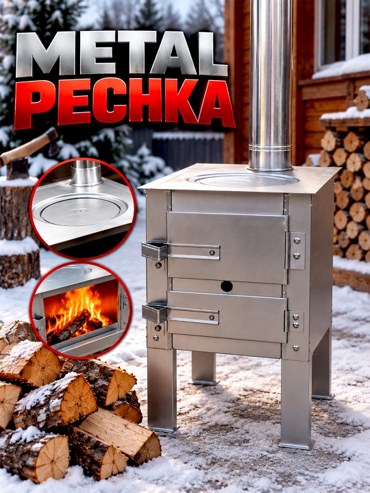 Металлическая печь – надежный обогреватель для дома и дачи - 