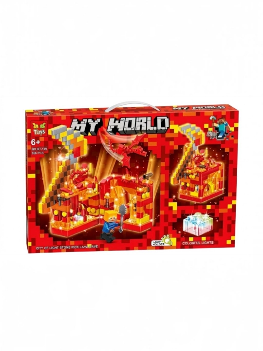 Детский конструктор Майнкрафт My World со светом