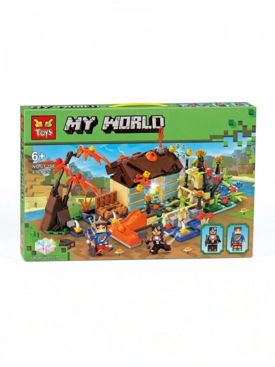 Детский конструктор Майнкрафт My World со светом