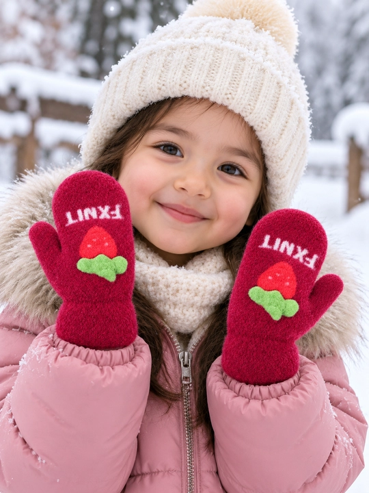 2–5 yosh bolalar uchun qishki issiq qo‘lqop, ichi yumshoq mexli