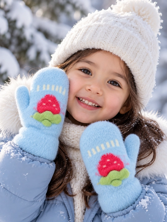 2–5 yosh bolalar uchun qishki issiq qo‘lqop, ichi yumshoq mexli