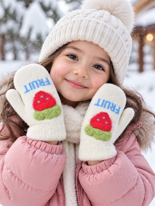2–5 yosh bolalar uchun qishki issiq qo‘lqop, ichi yumshoq mexli