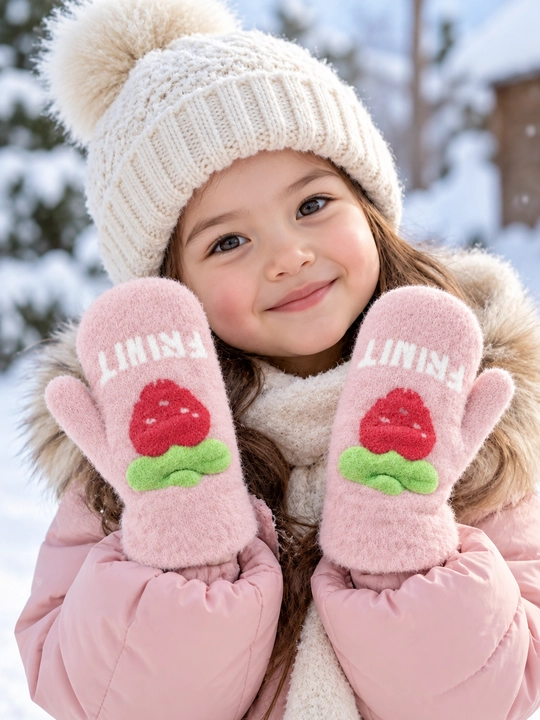 2–5 yosh bolalar uchun qishki issiq qo‘lqop, ichi yumshoq mexli