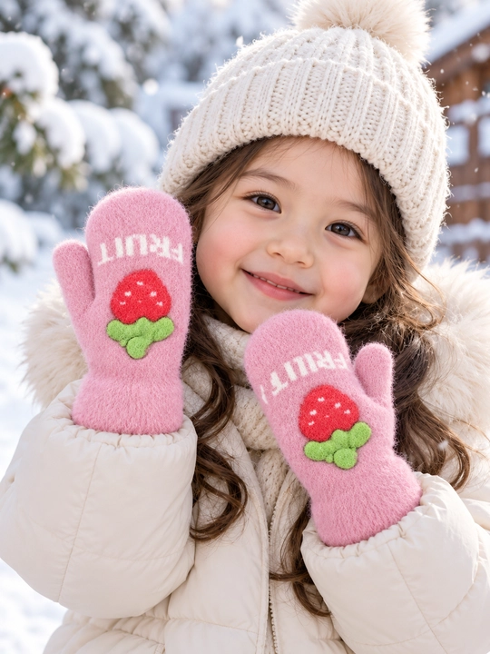 2–5 yosh bolalar uchun qishki issiq qo‘lqop, ichi yumshoq mexli