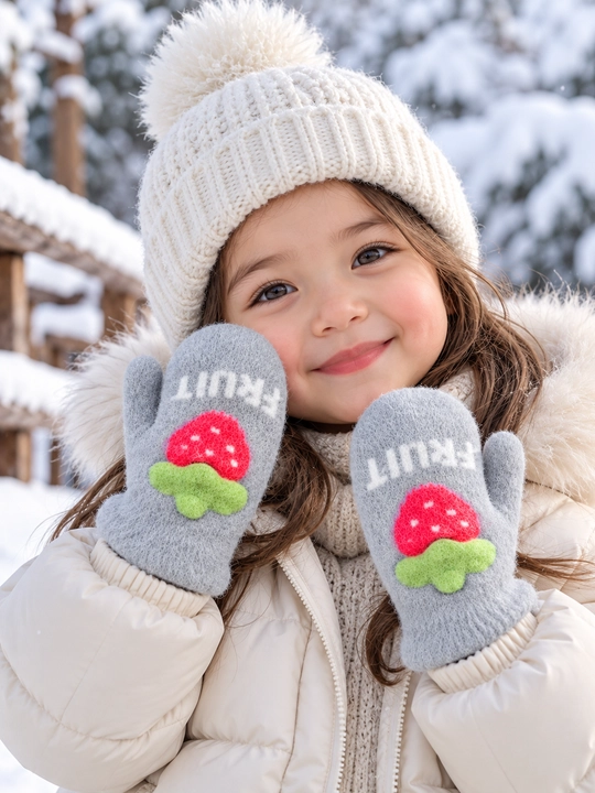 2–5 yosh bolalar uchun qishki issiq qo‘lqop, ichi yumshoq mexli