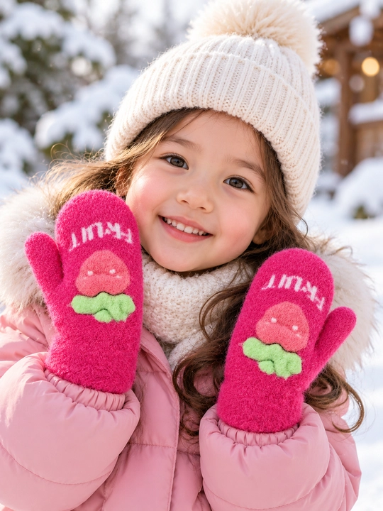 2–5 yosh bolalar uchun qishki issiq qo‘lqop, ichi yumshoq mexli
