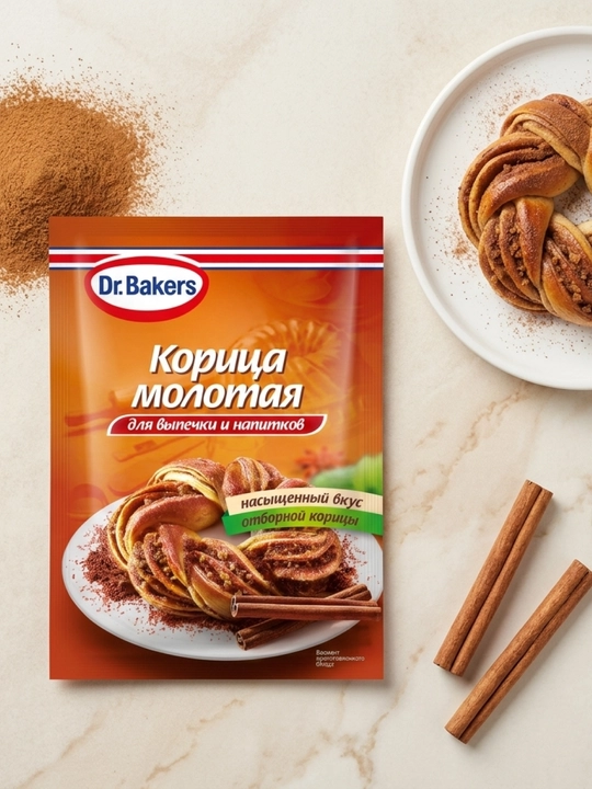 Корица молотая для выпечки и напитков Dr. Bakers, 8 г