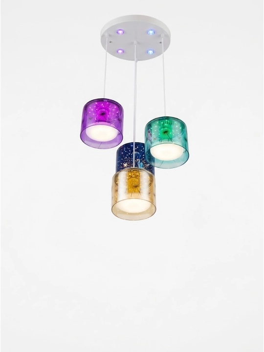 4 plafonli LED osma lyustra, zamonaviy shift lyustrasi, 3 xil yorug‘lik rejimi